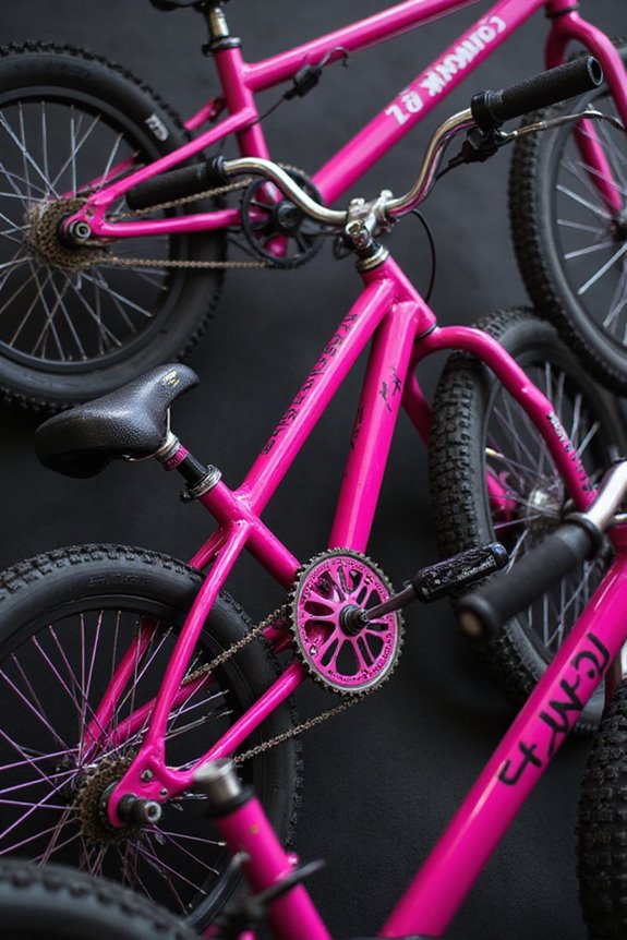 stylish performance pink bmxs